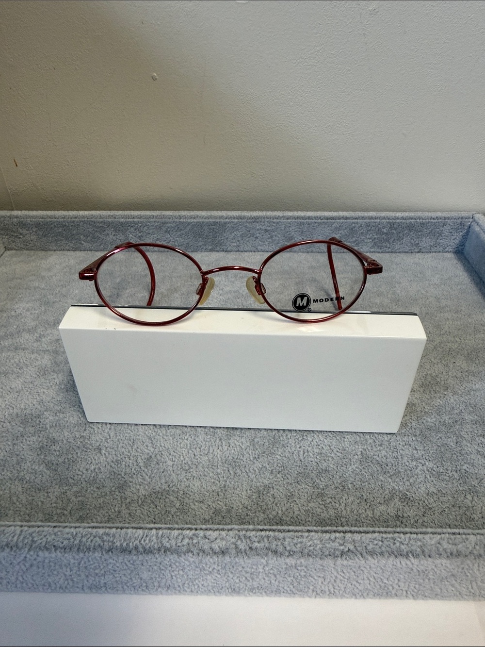 Vintage Modern Lollipop Cable Temple Small Round Rose Metal Glasses Eyesize 41